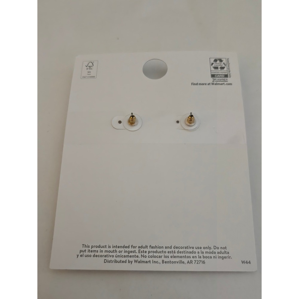 Time and Tru Gold Tone Dome Stud Earrings Hypoallergenic Maximalist Chunky - Picture 3 of 3